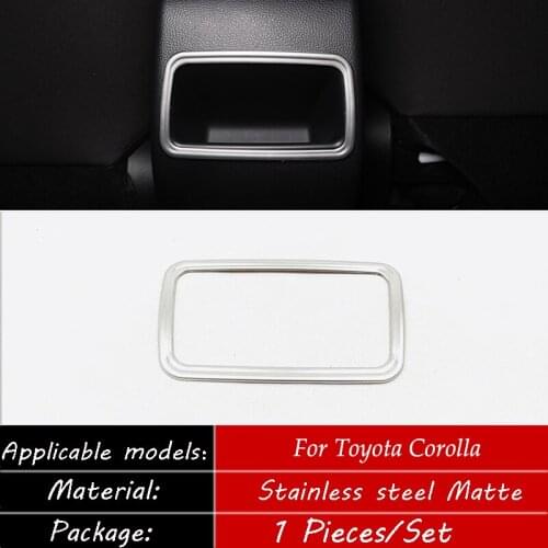 2019 2020 Car Styling Car Rear Back Row Guard Kicking Frame Covers Stainless Steel Trim 1pcs for Toyota Corolla Car Accessories