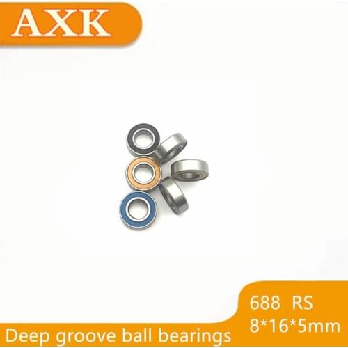 2021 New Hot Sale Free Shipping The Rubber Sealing Cover Abec5 Thin Wall Deep Groove Ball Bearings 688 688-2rs 8*16*5 Mm 688rs