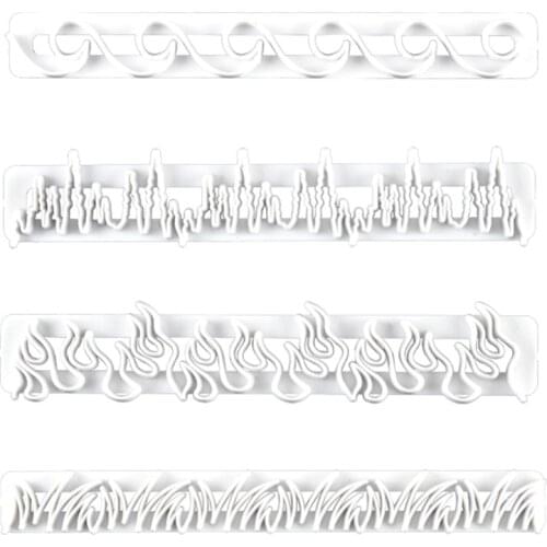 4pcs/set Plastic Element Fondant Cookie Cutter Cake Mold Chocolate Decorating