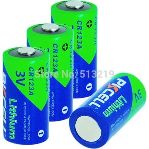 4Pcs*PKCELL 3V CR123A KL23a VL123A DL123A 5018LC CR17345 16340 1500MAH lithium-ion Battery