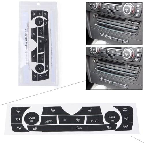 Car A/C Climate Control Buttons Decals Repair Set For BMW E90 E91 E92 330I 2006 2007 2008 2009 2010 2011