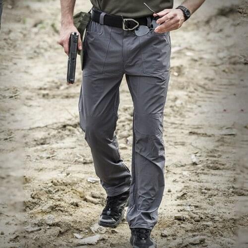 Summer Tactical Pants Men Military Waterproof Cargo Pants Army Combat Quick Dry Thin Lightweight Nylon Elastic Trousers