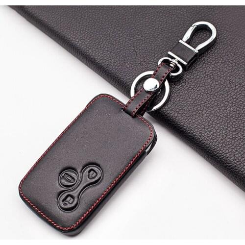 Leather Car Key Cover Case For Renault Clio Logan Megane 2 3 Koleos Scenic Smart Key Dust Remote Control Car Accessories