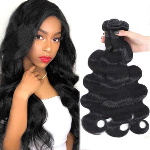Human Hair Bundles Body Wave Human Hair Extensions 3 Bundles 100% Unprocessed Brazilian Virgin Human Hair Weave Bundles