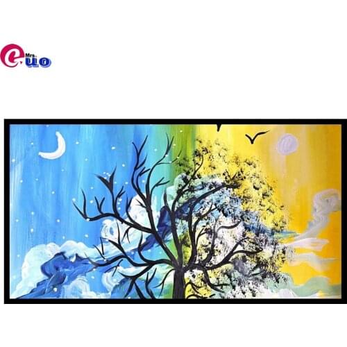 Day And Night scenery Diamond Painting Full Square Embroidery Sale Tree Rhinestones Handicrafts Home Decor 5d Diy Needlework