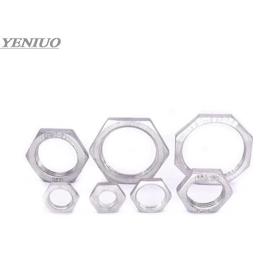Pipe Fitting Stainless Steel ss 304 Hex Nuts Hex Nuts 1/8" 1/4" 3/8" 1/2" 3/4" 1" 1-1/4" 1-1/2" BSP