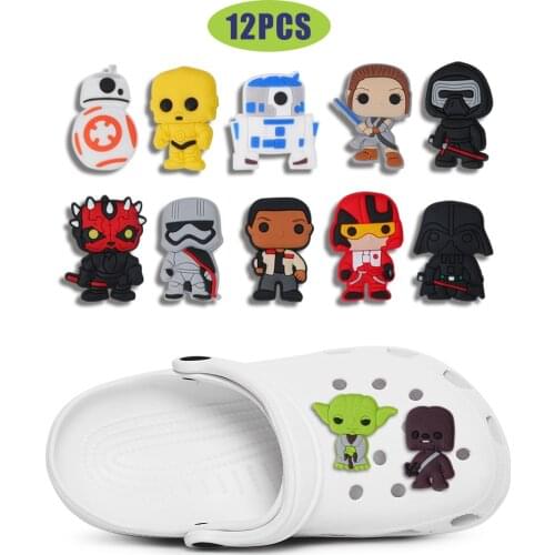 Hot Sale 12pcs shoe decoration/croc shoe charms/shoe accessories for clogs kids school gift fit wristband croc jibz