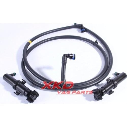 LeftRight Headlight Washer Sprayer Nozzle Hose Set For A-udi Q5 09-12 8RD 955 970,8RD955101,8RD 955 102 8R0955101,8R0 955 102