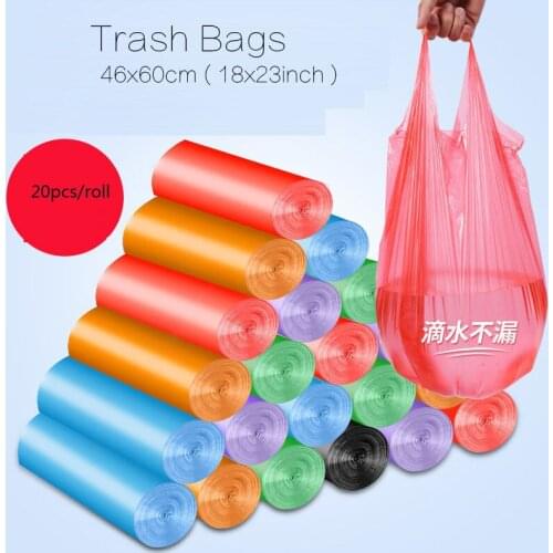 10L 15 Liters Trash Bags - Plastic Rubbish Garbage Bag 46x60cm 18x23 inch Multi Color Waste Bin Bags for Bathroom,Beddroom
