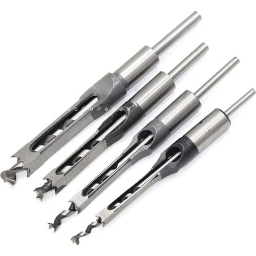 Free Shipping Square Hole Bits (6-20) Wood Drill Bit Mortising Chisel Set Mortiser 1 Piece Not 4 Piece