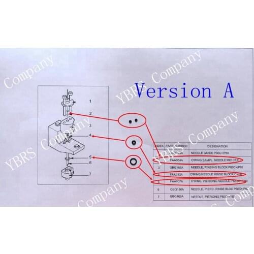 O-ring Maintenance Kit Set For Sampling and Piercing Needle For ABX P80 Pentra80 XL80 Beckman 5Diff AL FAA054A FAA013A FAA057A