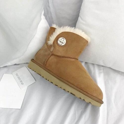 New Arrival 2020 Natural Fur 100% Genuine Sheepskin Snow Boots Shoes Women Wool Women Winter Snow Boots Brand Boots Women Shoes