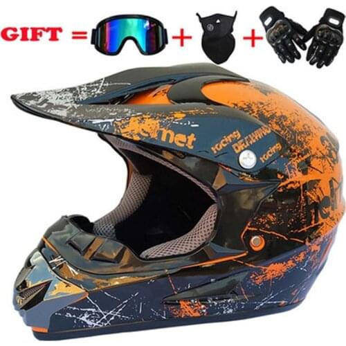 Send 3 pieces gift motorcycle helmet children off-road helmet bike downhill cross helmet