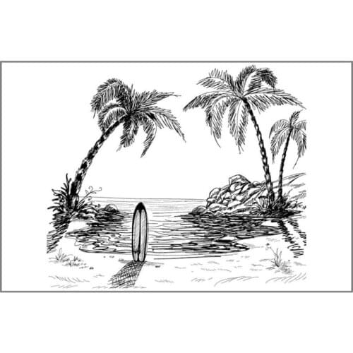 Sandy Beach Silicone Clear Stamp For Scrapbooking DIY Cling Seal Embossing Album Decor Paper Card Art Craft Supplies 2020 New