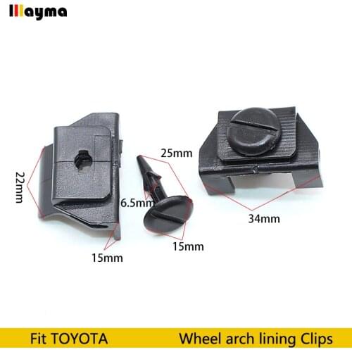 Plastics clips Auto Plastic Fastener Front Fender Bumper Cover Clip Kit For Toyota Lexus Camry Crown Corolla Highlander Reiz RAV
