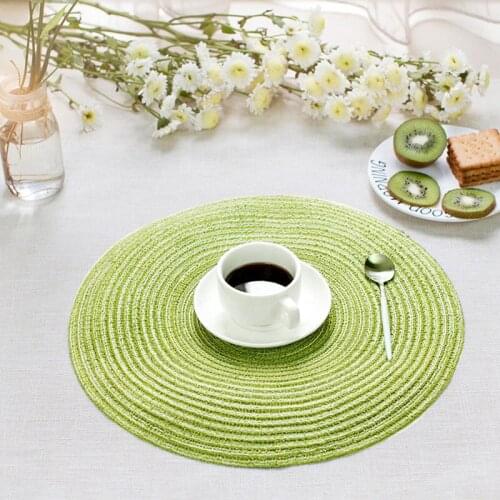 Nordic Placemat Heat Resistant Table Mat Home Woven Coasters for Plate Bowl Anti-slip Cup Coaster for Home West Restaurant