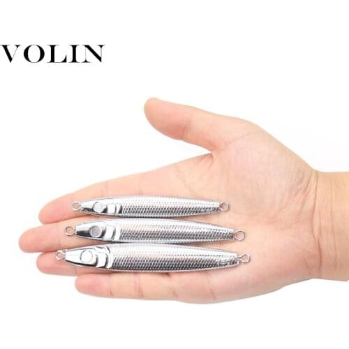 VOLIN New Plating Matel Jigging Fishing Bait 1pc 35g 50g 75g Sea Fish Sea Fishing Lure Artificial Bait Striped Bass Octopus