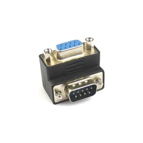Serial 90-degree angle bend 9-pin male to female 90-degree right-angle adapter RS322 serial port 90