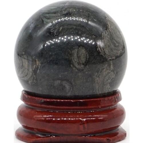 Natural Stromatolite Jasper Ball Mineral Quartz Sphere Hand Massage Crystal Ball Healing Feng Shui Home Decor Accessory 30mm