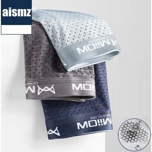 Mens Underwear Cotton Boxers Man Breathable Panties Solid Shorts Brand Underpants Men Boxer for Family Sexy Mens Underware 3pcs