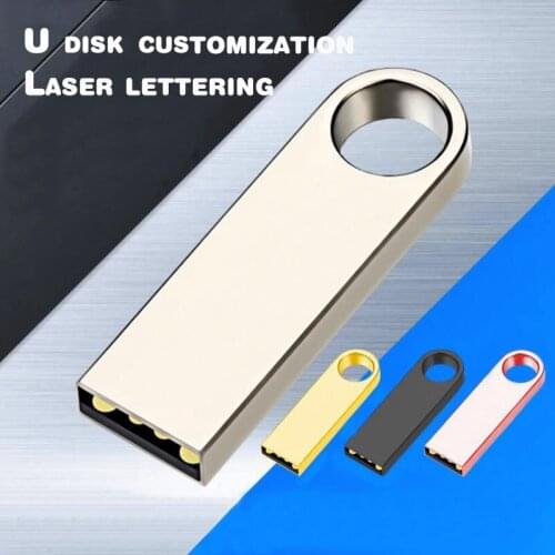 Usb Flash Drive 128GB 64GB 32GB 16GB 8GB 4GB Pen Drive Waterproof U Disk Memoria Cel Usb Stick Gift Laser Lettering