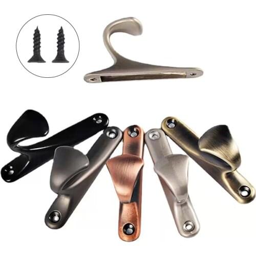 Alloy Coat Hanger Wall Hooks For Hanging With Screws Multiple Colors Key Hooks Home Decoration Accessories for Living Room