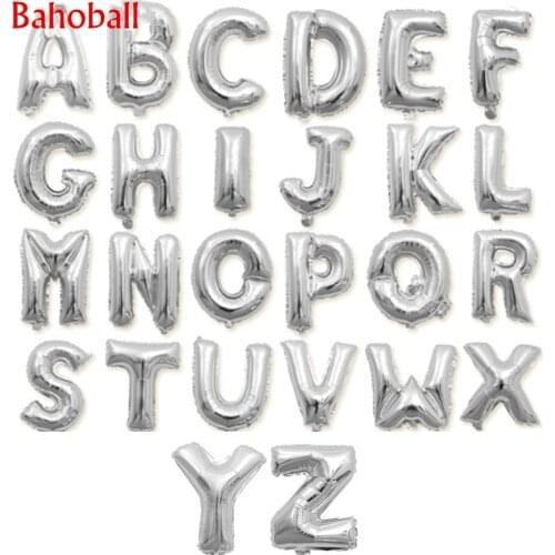 1pcs Silver Letter Balloons Alphabet Aluminum Foil Air Balloon Birthday Party Supplies Grapheme Advert Air balloon Globos Ballon