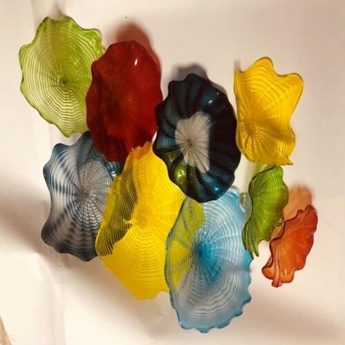 Hand Blown Glass Plates Customized Glass Wall Art Christmas Decoration for Home