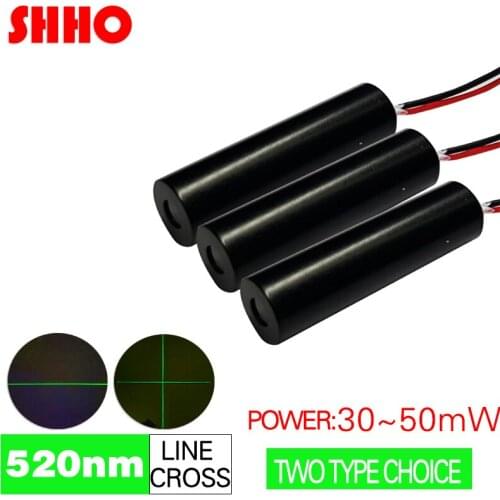 High quality 520nm green light line or cross laser module 30mw to 50mw power selectable Parts of Building Level Instrument