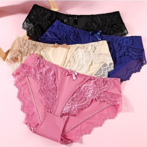 Women Seamless Panties Solid Ultra-thin Panties underwear Womens Sexy low-Rise Ruffles Briefs Lingerie