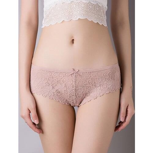 Womens Panties Breathable Lace Sexy Thongs Low Waist Sheer Female Underwear Erotic Sexy Lingerie Seamless Stretch Underpanties