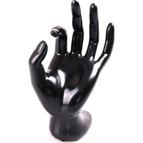 1pc Lady Mannequin Ok Shaped Stand Hand Black Velvet Ring Bracelet Necklace Chain Watch Display Holder Stand 11*17cm