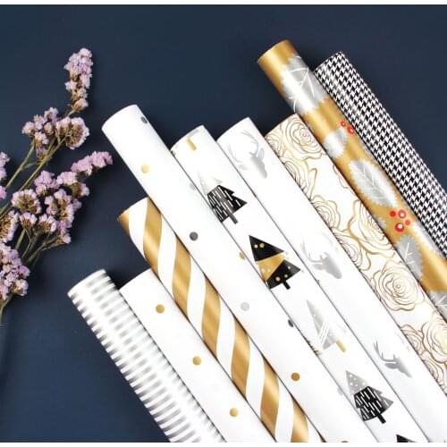 10pcs/lot Christmas Wrapping Paper Retro Christmas Eve Gift Box Wrapping Paper Valentines Day Book Cover Wrapping Paper
