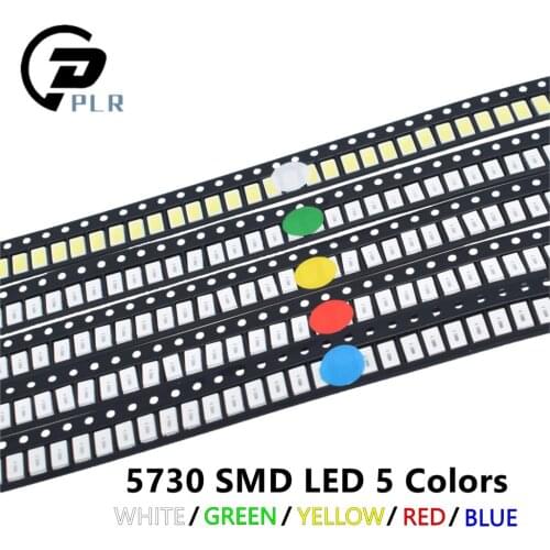 100pcs 5630/5730-CW/WW 0.5W-150Ma 50-55lm WARM White RED GREEN BLUE YELLOW Light SMD 5730 5630 LED 5730 diodes (3.2~3.4V)
