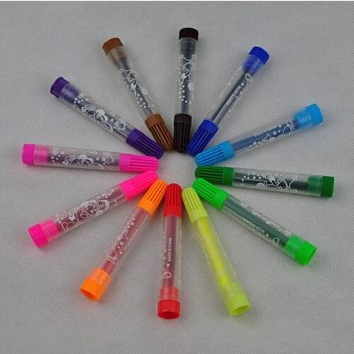 12pcs/Set Students Creative Washable Watercolor Pen Fashion Colorful Cartoon 12 Colors Kids Graffiti Painting Tool Pen
