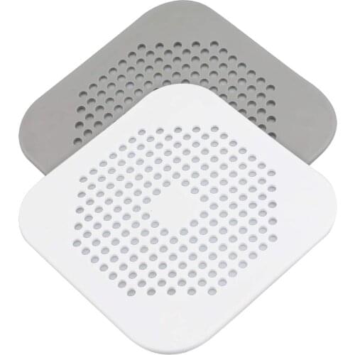 2 Packs Silicone Hair Catcher Drain Hair Catcher Shower Bathtub Drain Cover for Shower Square Drain Stopper Tub Sink Strainer
