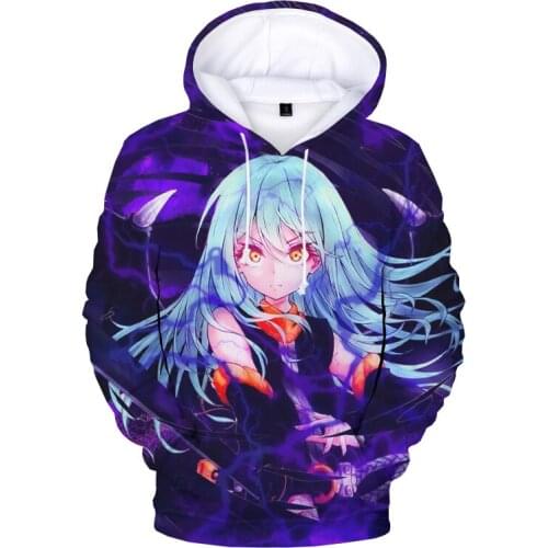 2021 Japanese Anime Rimuru Tempest That Time I Got Reincarnated As A Slime 3D Print Hoodies Unisex Oversize Sweatshirt Clothes