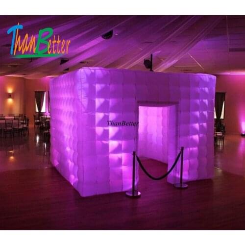 3.0x3.0x2.4M ThanBetter Custom Inflatable Photo Booth Inflatable Cube With Multi-color LED Light