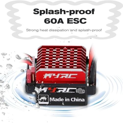 60A ESC RC Car Brushed ESC 6V/2A BEC for 1/10 Traxxas TRX4 Trx6 D90 HSP Redcat RC 4WD Tamiya Axial SCX10 HPI DIY RC Car Parts
