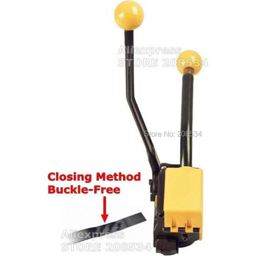 A333 Manual Combination Sealless Steel Metal Strapping Machine 3 Function(Tensioner,Sealer ,Cutter) for 13-19MM
