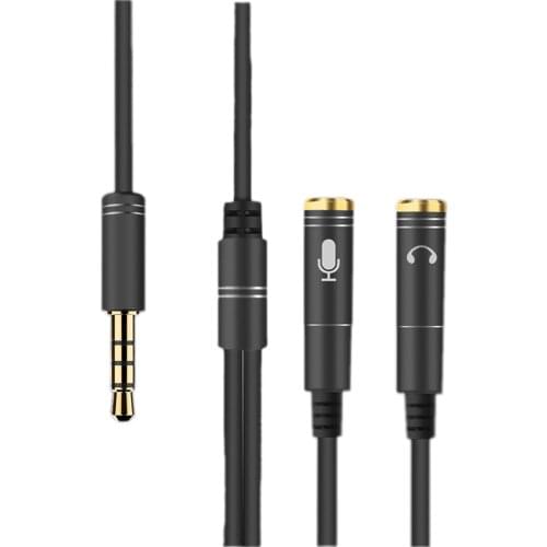 3.5mm audio cable telephone ordinateur casque microphone combo tete de adaptateur cable audio splitter
