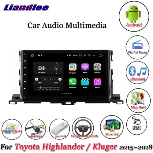 Car Android Multimedia System For Toyota Highlander/Kluger 2015-2018 Stereo Radio BT GPS Navigation HD Screen