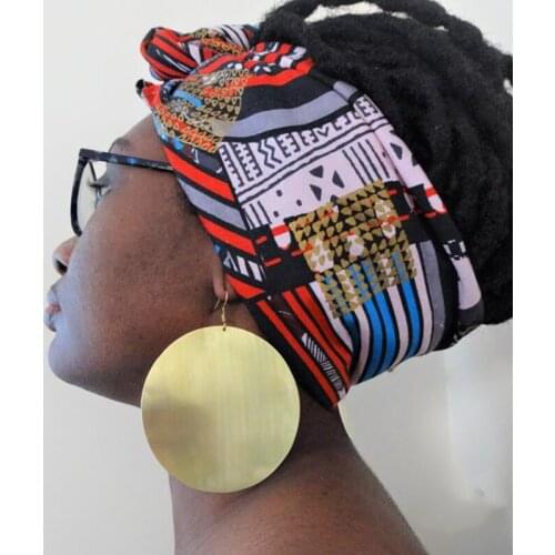 Large gold disk earring, African Earrings, Ethnic Earrings, Statement Earrings, Oversized earrings Pure brass handmade earrings