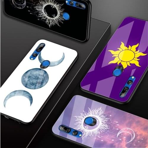 Tangled princess sun moon Tempered Glass Phone Case For Huawei honor 8X 9 10i 20i 20Lite 20Pro 30 Pro Cover Shell
