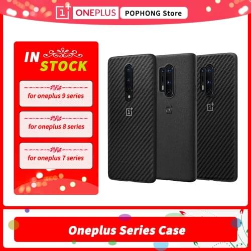 Original 100% Oneplus 7T 8 8T 8 Pro 9 9R 9 Pro Case official Sandstone Karbon Nylon Protection Back Cover For Oneplus 8T 7T