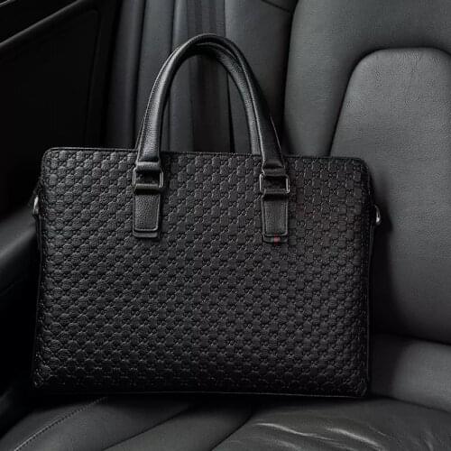 Business Mans Large Capacity Handbag Commuting Official Business Bag Mans Computer Bag Fashion Shoulder Cross-body Bag