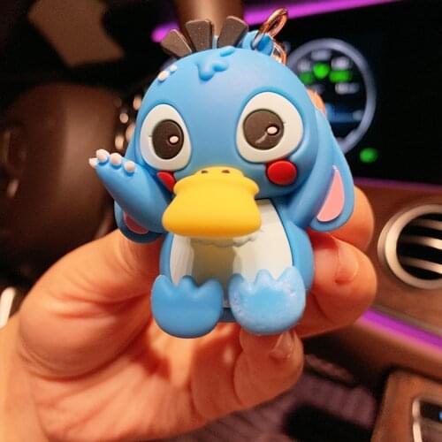 Duck Mickey Mouse PVC Figures Pendant Key Chain For Girl Boys Car Bag Keyring Ornament New Disney Cartoon Cute Stitch Keychain