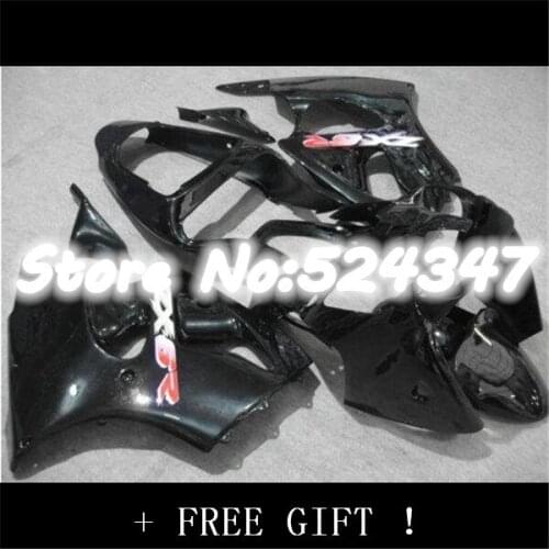 Motorcycle Fairing kit for KAWASAKI Ninja ZX6R 00 01 02 ZX6R 636 2000 2001 2002 Gloss black ABS Fairings set-Nn for Ninja