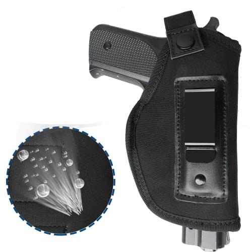 Kosibate Gun Holster Glock 17 1911 19 Revolver Beretta 92 M9 Smith Wesson Hunting Nylon Holster Neoprene Concealed IWB Holsters