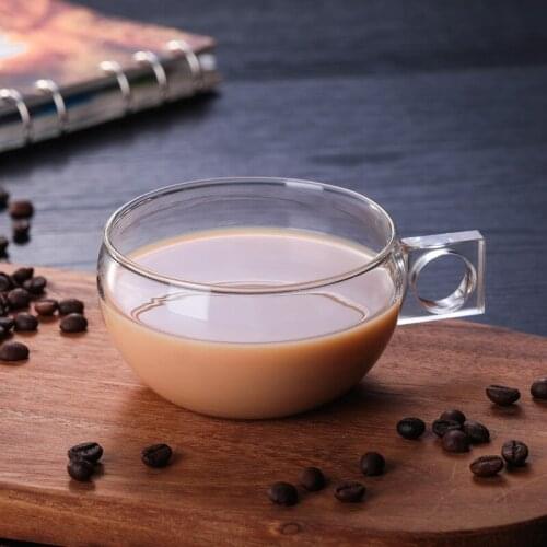 Beautiful 200ml Glass cup,Heat-Resistant Water Milk wine Beer coffee Juice teacup Dinkware Home office Bar Party
